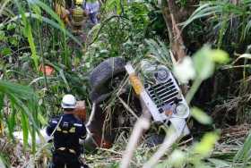 Campero se salió de la vía en La Cabaña (Manizales): una mujer murió