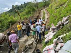 Foto/Alcaldía de Chinchiná/LA PATRIA   Las vías terciarias de Chinchiná se han convertido en prioridad para la Alcaldía de Eduar