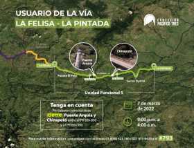 El lunes habrá cierre en la carretera Manizales-Medellín, en los puentes Arquía y Chirapotó