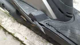 Así quedó la moto.