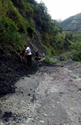 Paso restringido entre San Bartolomé y La Felisa, a la altura del río Pozo