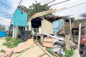 Parte de los daños causados por el paso del huracán Julia por San Andrés.