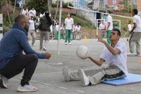 Juan Felipe durante una actividad deportiva. 