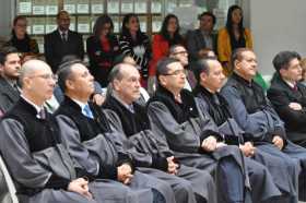 Magistrados del Tribunal Administrativo de Caldas, ente que el pasado lunes cumplió 100 años: Augusto Ramón Chávez, Carlos Manue