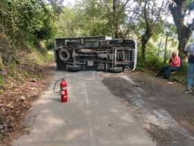 Accidente en vía La Merced - La Felisa