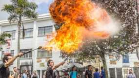 Manifestación pacífica de estudiantes