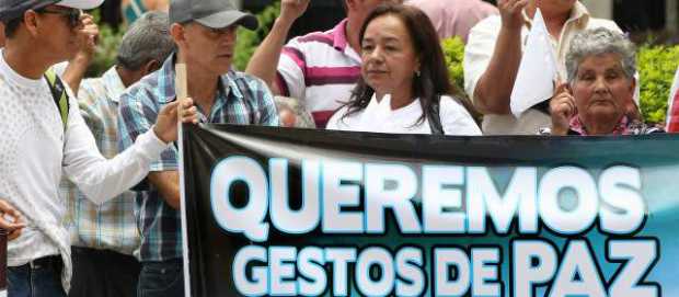 Plantón que se hizo en mayo pasado para pedir por la liberación del ingeniero secuestrado.