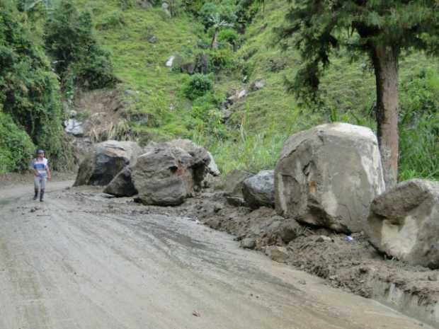 Las rocas fueron retiradas con dinamita. 