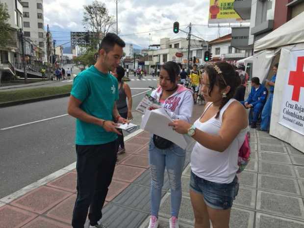 En la ciclovía de hoy, en sector de El Triángulo en Manizales, habrá un punto de inscripción. En la ciclovía de hoy, en sector de El Triángulo en Manizales, habrá un punto de inscripción.