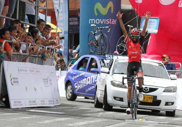 Camilo Gómez , de Coldeportes Claro, se quedó con la séptima etapa que partió desde Armenia. 
