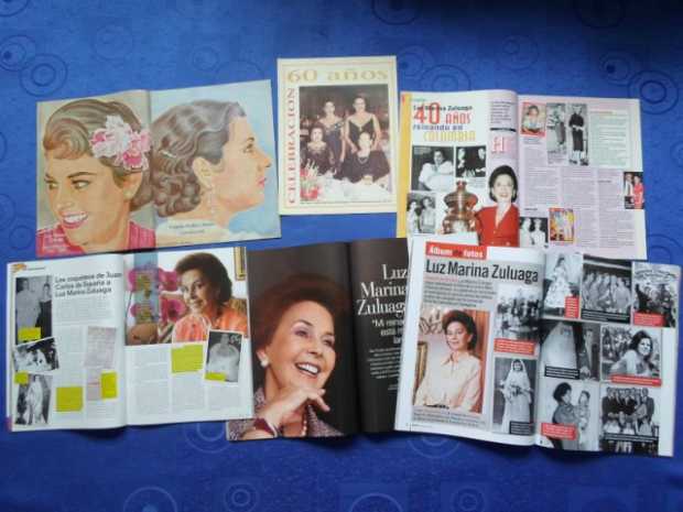 Parte de la colección de artículos y revistas de Luis Herrera sobre Luz Marina Zuluaga. 