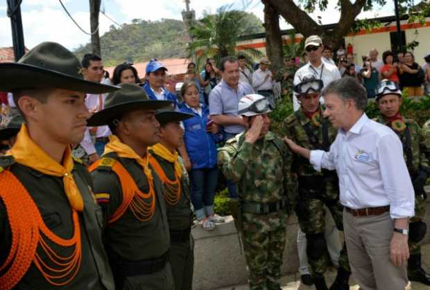 En La Vega, Cundinamarca, el Presidente Santos invitó a los colombianos a ahorrar agua. 