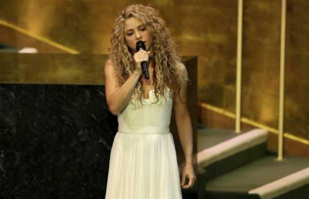 Shakira en la ONU. 