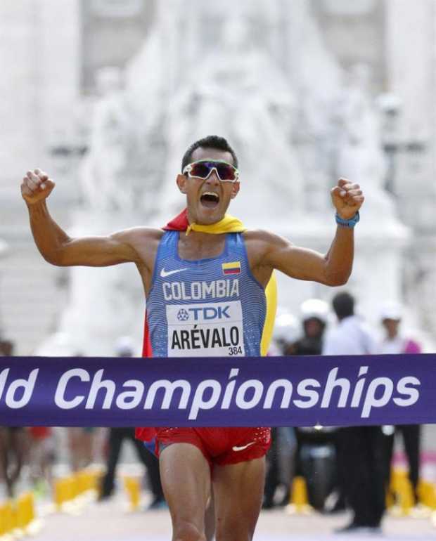 Colombiano ganó oro en los 20 km marcha en juegos mundiales de atletismo