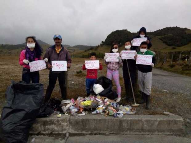 Alto de Letras, contaminado por basura