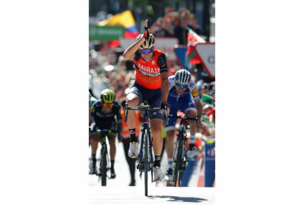 Vincenzo Nibali (Bahrain), ganador de la tercera etapa de la Vuelta a España