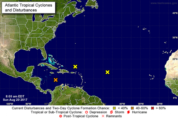 Tormenta Harvey pierde fuerza al pasar por el Caribe