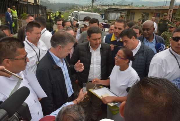 Presidente Santos viene a entrega de títulos en vereda San Peregrino de Manizales