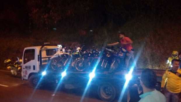 El resultado final: 15 motos inmovilizadas. El resultado final: 15 motos inmovilizadas.