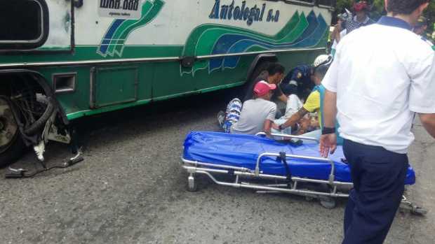 Accidente de tránsito en El Peñón y el barrio Panorama dejó a un ciclista herido 