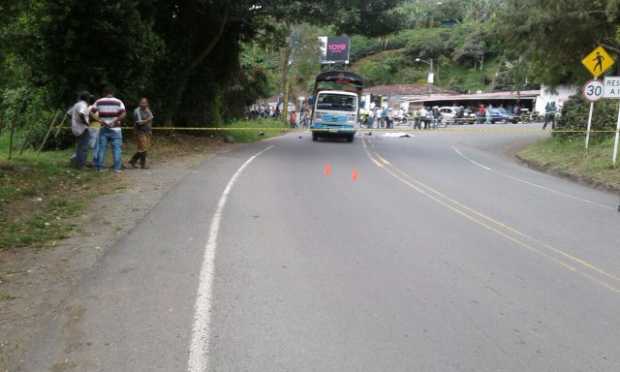 Motociclista murió tras accidente en la salida de Anserma hacia Manizales