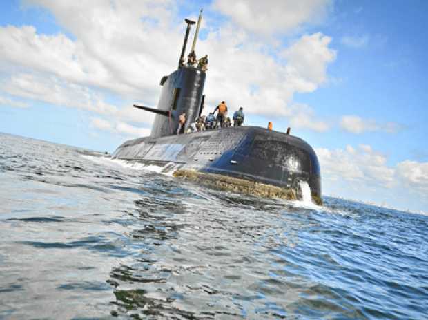 Fotografía sin fecha cedida por la Armada Argentina que muestra el submarino de la Armada desaparecido. 