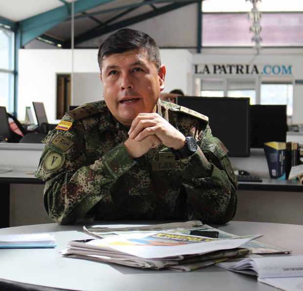 Coronel Hugo Armando Sandoval Villamizar, comandante de la Octava Brigada.