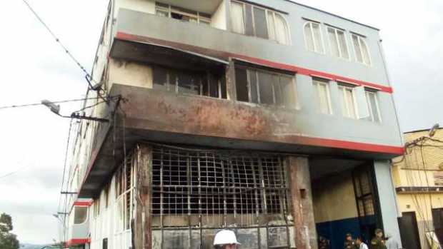 Así quedó el edificio el día del incendio.