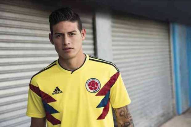 El jugador James Rodríguez publicó en su cuenta de Instagram el nuevo diseño del uniforme de la Selección Colombia.