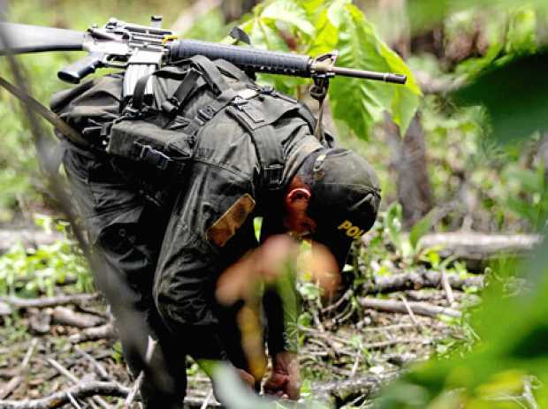 En la vereda El Pital, se ubicaron dos minas antipersona, que fueron instaladas a la orilla de un río; mientras que en La Vallen