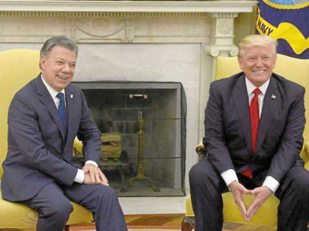 Los dos Presidentes se reunieron por primera vez en mayo pasado, cuando Santos fue recibido en la Casa Blanca por Trump y hablar