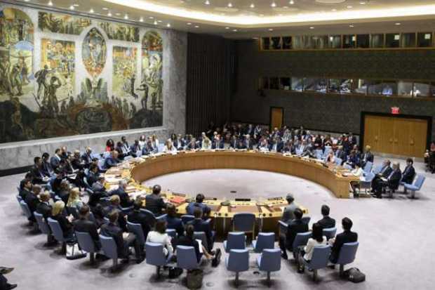 Fotografía cedida del pleno del Consejo de Seguridad de la ONU, durante el debate sobre sobre la no proliferación de armas de de