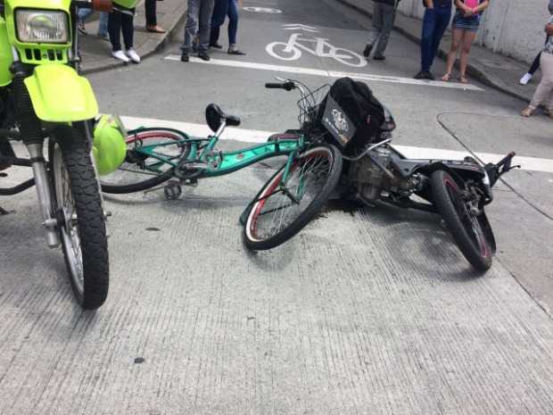 Bicicleta del sistema público involucrada en accidente