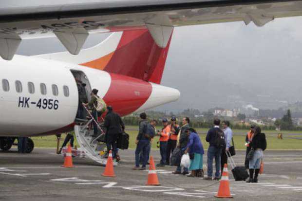 Vuelo de las 5:20 p.m., Bogotá-Manizales, cancelado por paro de pilotos de Avianca
