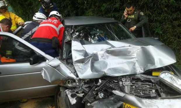 Accidente en la vía Panamericana dejó dos lesionados 