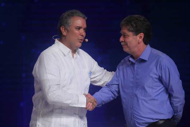 El presidente de la República, Iván Duque Márquez, participó de la Asamblea General de la ANDI en Cartagena. Aquí, junto al pres