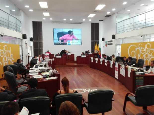 Recinto del Concejo de Manizales en plenaria.