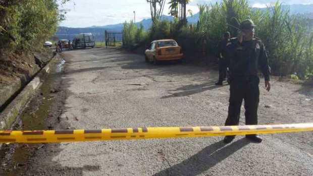 Encontraron taxista asesinado cerca al motel Las Vallas 