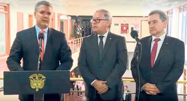 Foto | Captura de video | LA PATRIA  La terna, que formalizó ayer el presidente Duque ante la Corte Suprema de Justicia, incluye