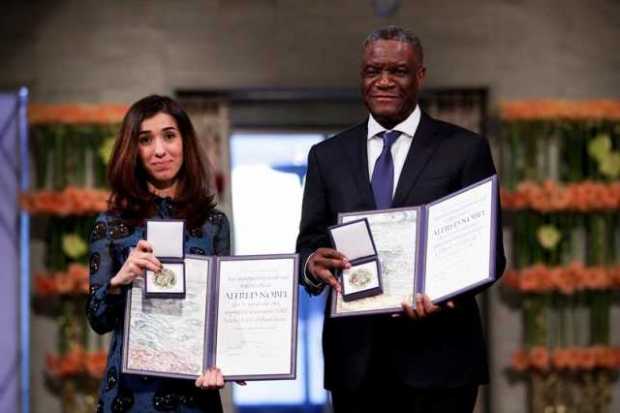 La iraquí Nadia Murad y el congoleño Denis Mukwege.