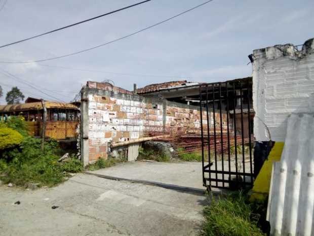 Predio de Ferrocarriles Nacionales, en el barrio La Isla Baja de Chinchiná, que estaba invadido.