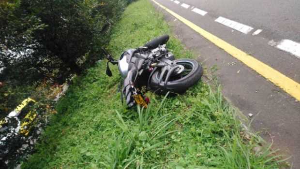 Motociclista murió en la doble calzada Chinchiná-Manizales