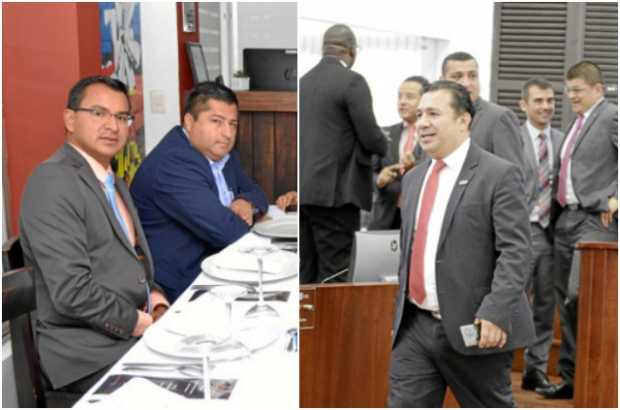 Jhon Fredy Franco, jefe de la Unidad de Prensa, y John Robert Osorio, secretario General del Municipio. 