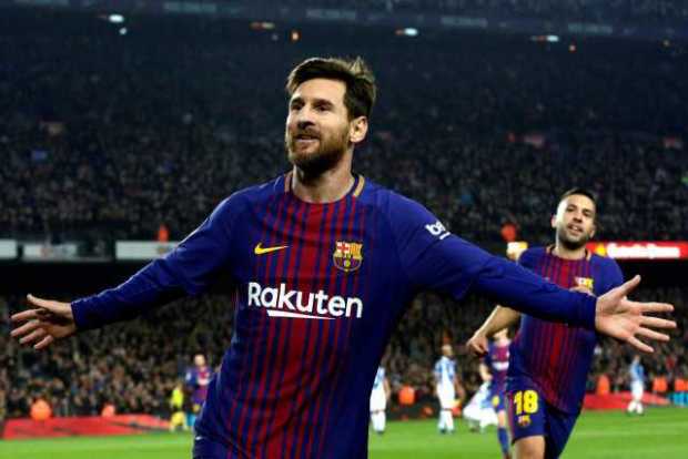 Lionel Messi, estrella del Barcelona, se reportó ayer con un gol.