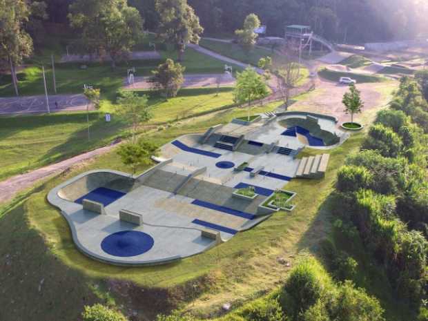 Le dan forma al skatepark en el Bosque Popular El Prado