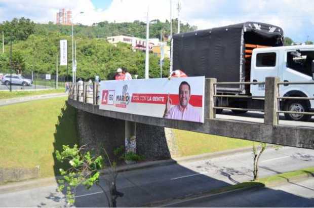 desmonte de publicidad política en Manizales