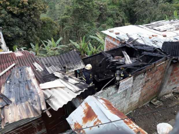 Una vivienda se quemó en el barrio Ceballos de Chinchiná