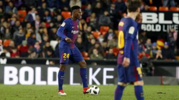 Yerry Mina debutó con el Barcelona