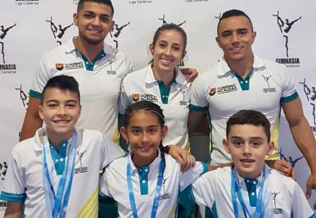 Los jóvenes gimnastas que participaron y ganaron en el Suramericano de Cali.