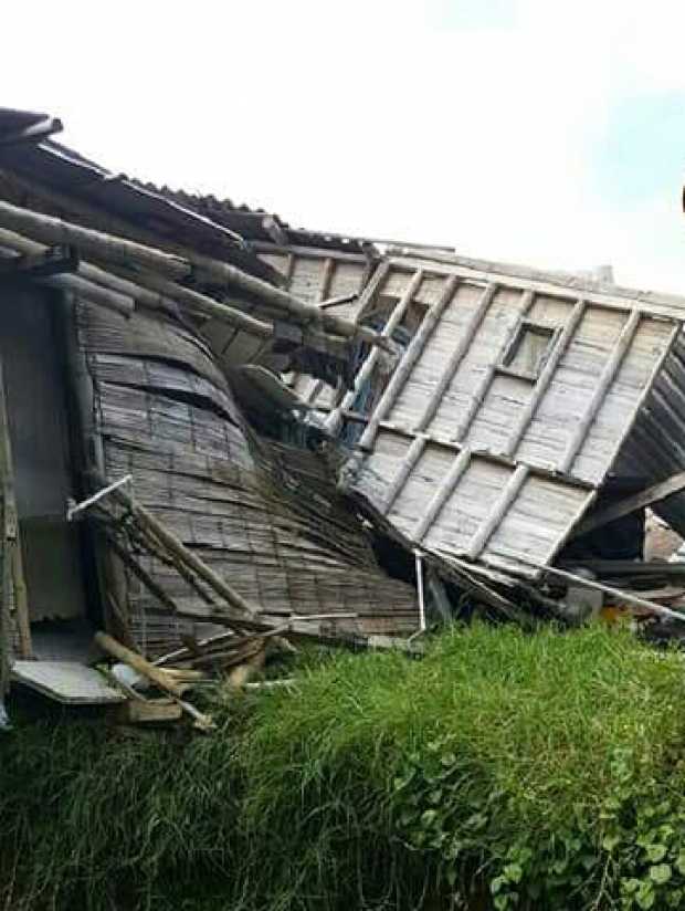 Vivienda colapsó en el Galán 